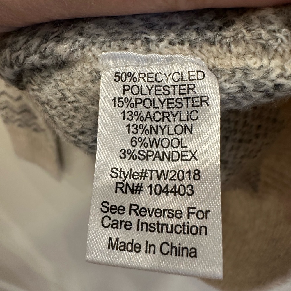 Moon River Gray Bow Poodle Oversized Crewneck Sweater NWOT - Picture 7 of 7